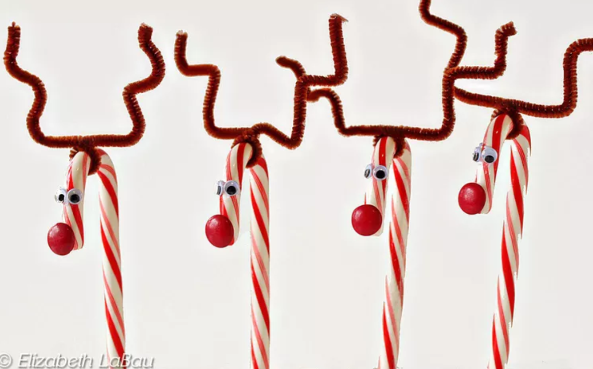 christmas pipe cleaner craft candy cane reindeer