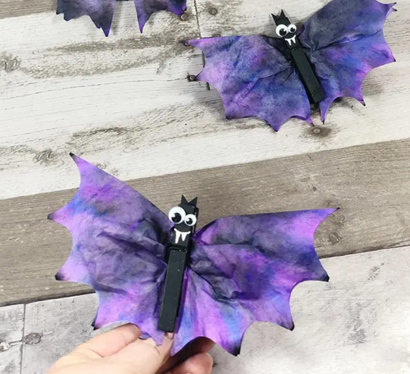 coffee filter bats arts and craft for kids