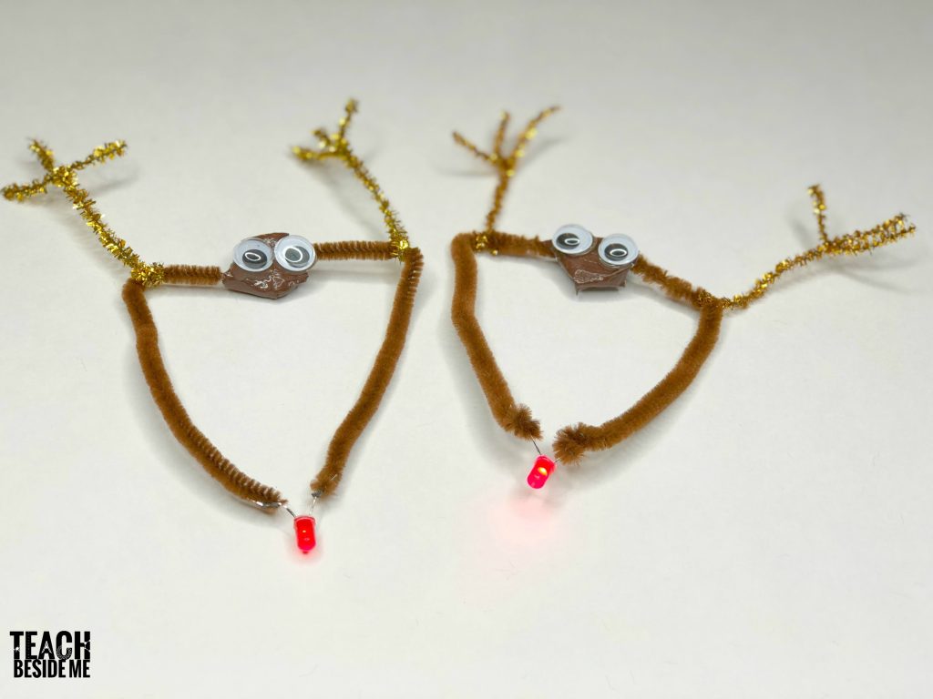 led rudolph reindeer pipe cleaner craft