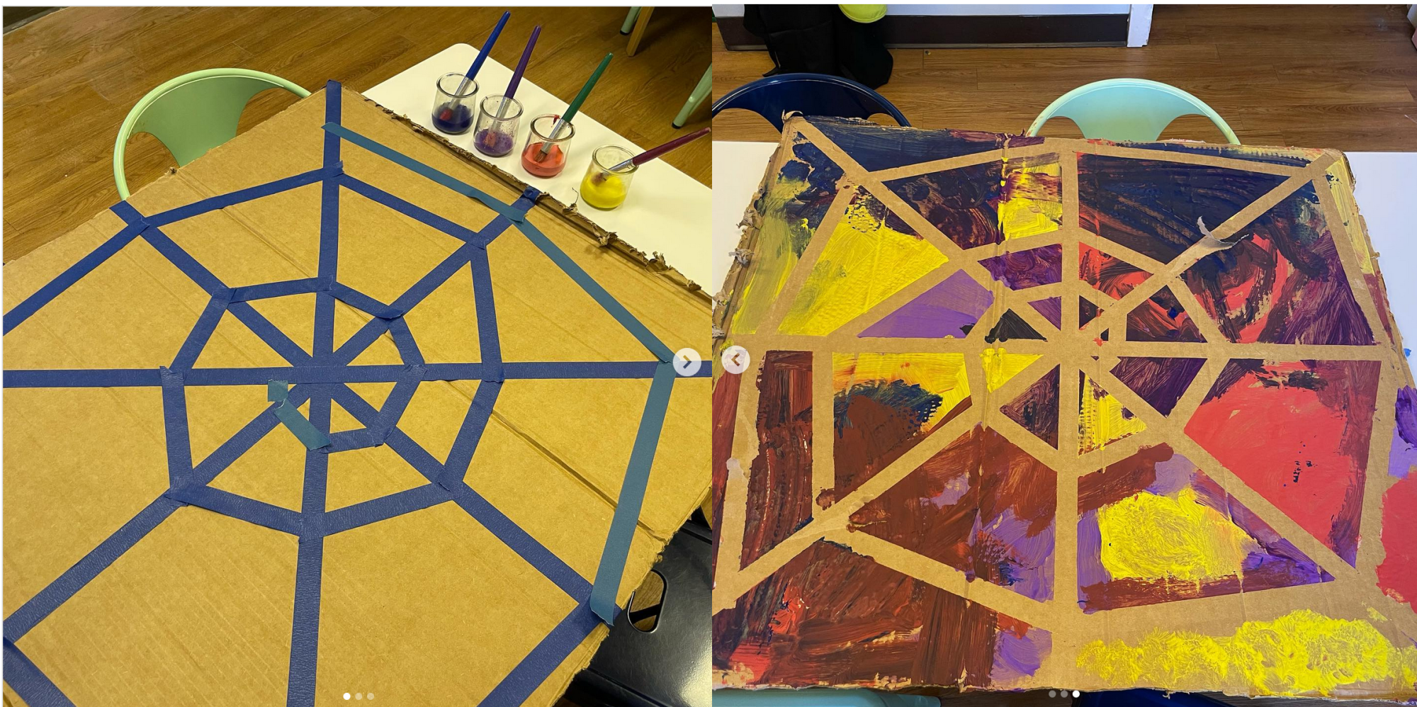 spider web art project for preschoolers