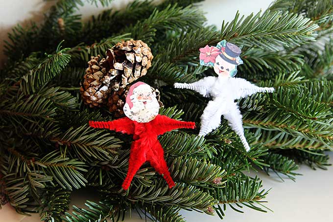 vintage pipe cleaner christmas ornament crafts