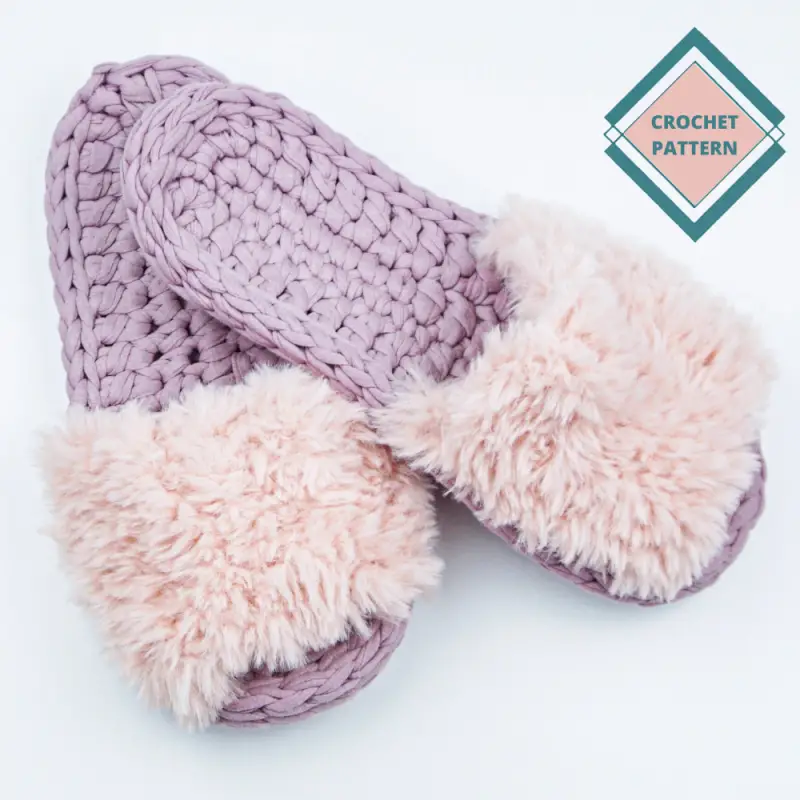 free fuzzy slipper crochet pattern