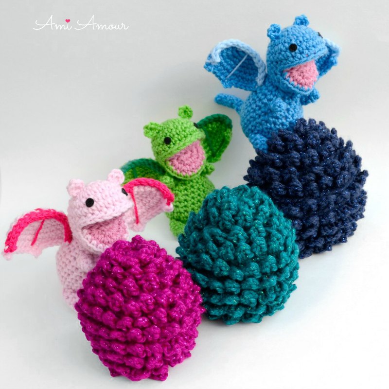 free dragon and egg crochet pattern