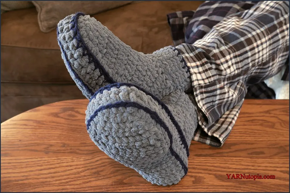 free mens crochet slipper pattern