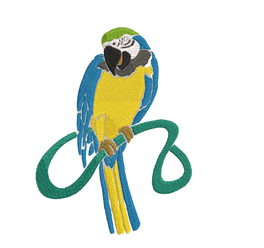 free parrot machine embroidery design pes jef dst