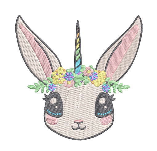 free unicorn bunny machine embroidery design pes jef dst