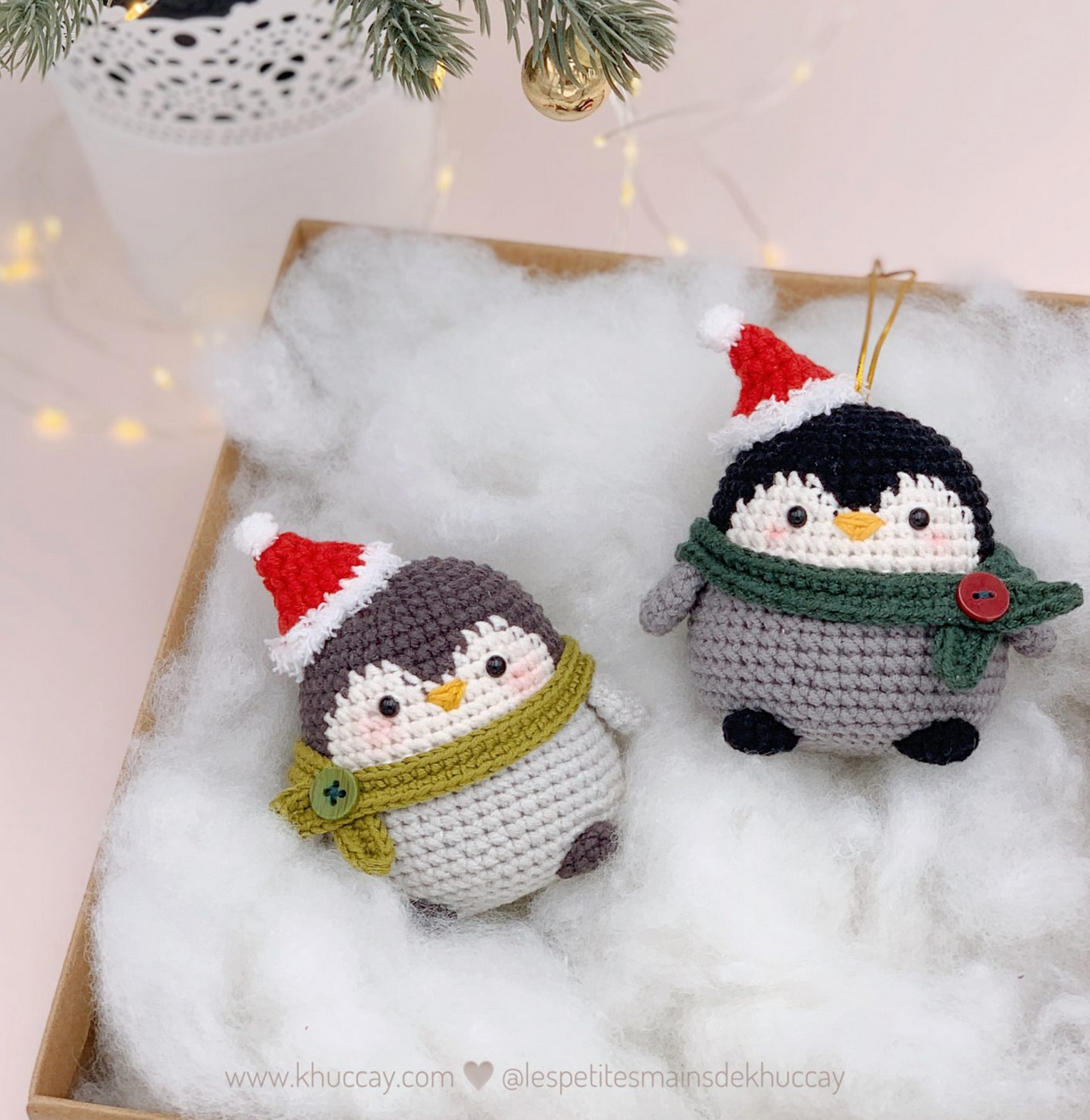 free penguin christmas ornament crochet pattern