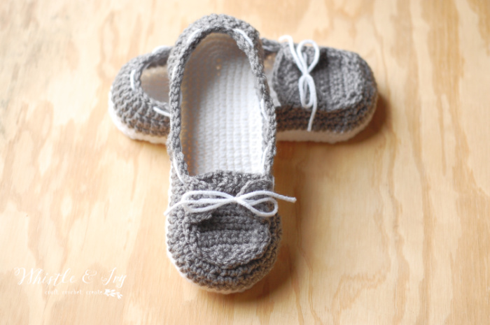 free crochet slipper pattern boat shoes